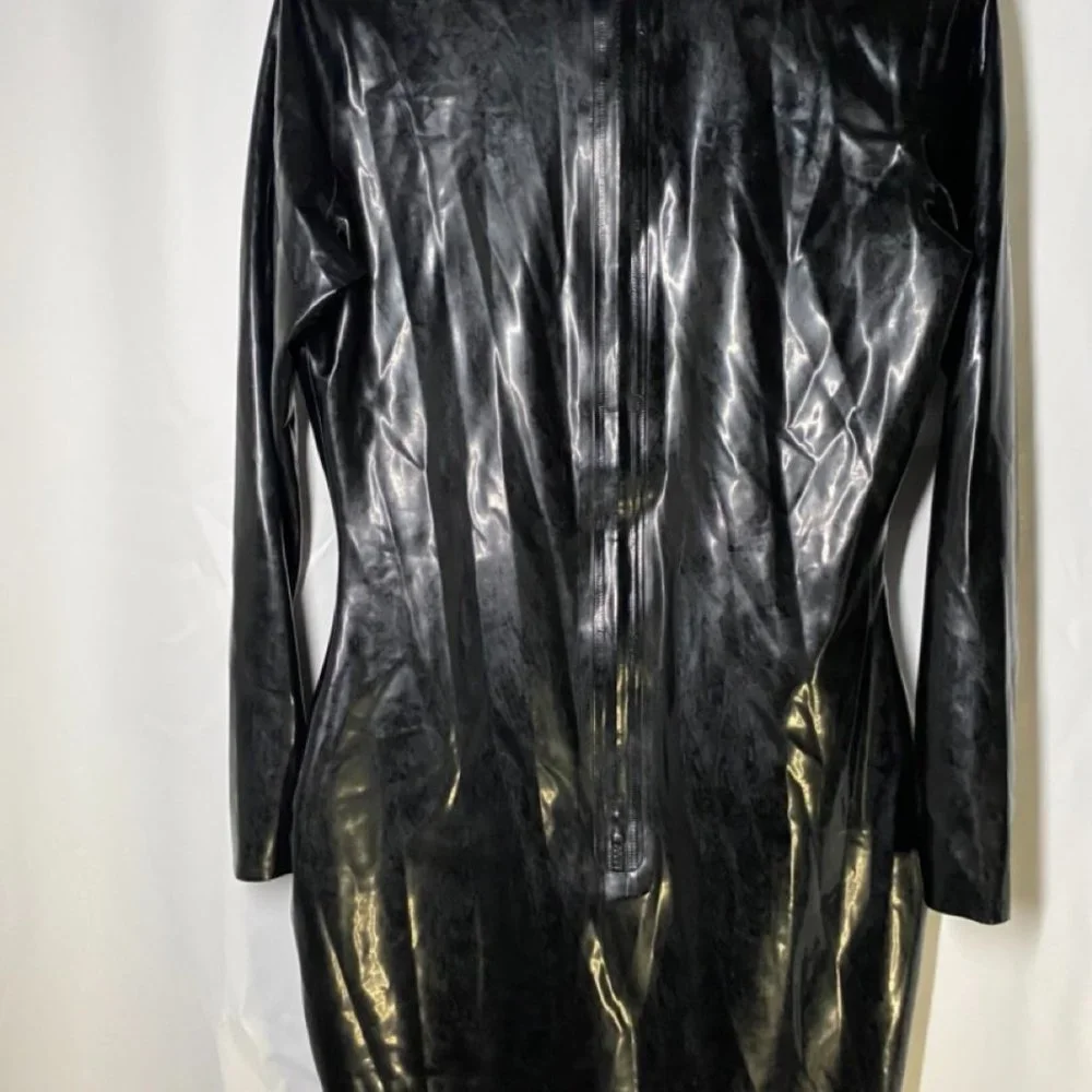 Latex Stripped Dress by Rubber Eva - Picture 12 of 15